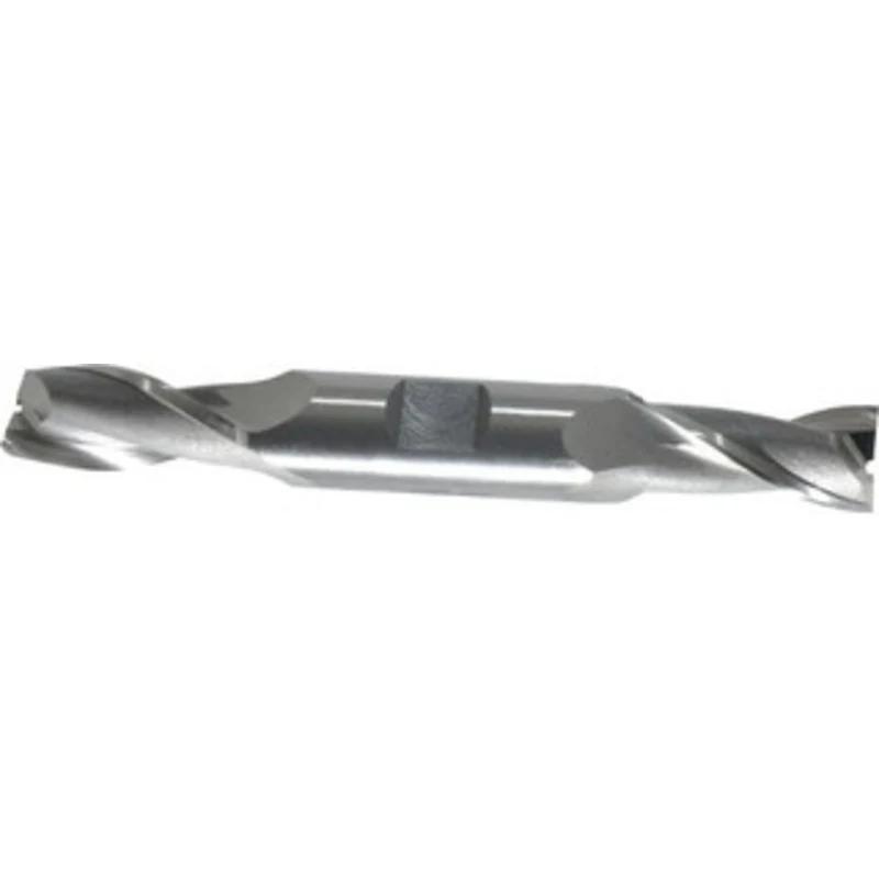 OSG 9/16, 1-1/8 LOC, 5/8 Shank Diam, 4-1/2 OAL, 2 Flute, Cobalt Square End Mill Double End, Uncoated, Spiral Flute, 3...